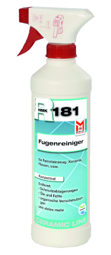 Fugen reinigen bei Fliesen und Naturstein mit HMK R181 Fugenreiniger